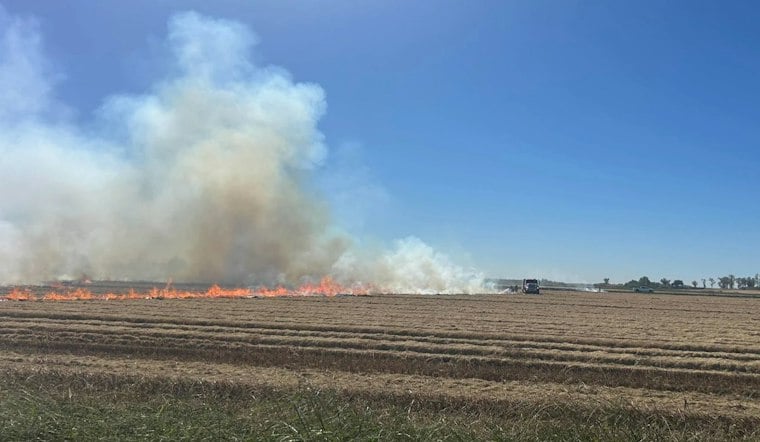 23-Acre Rice Field Fire Erupts Near Marysville