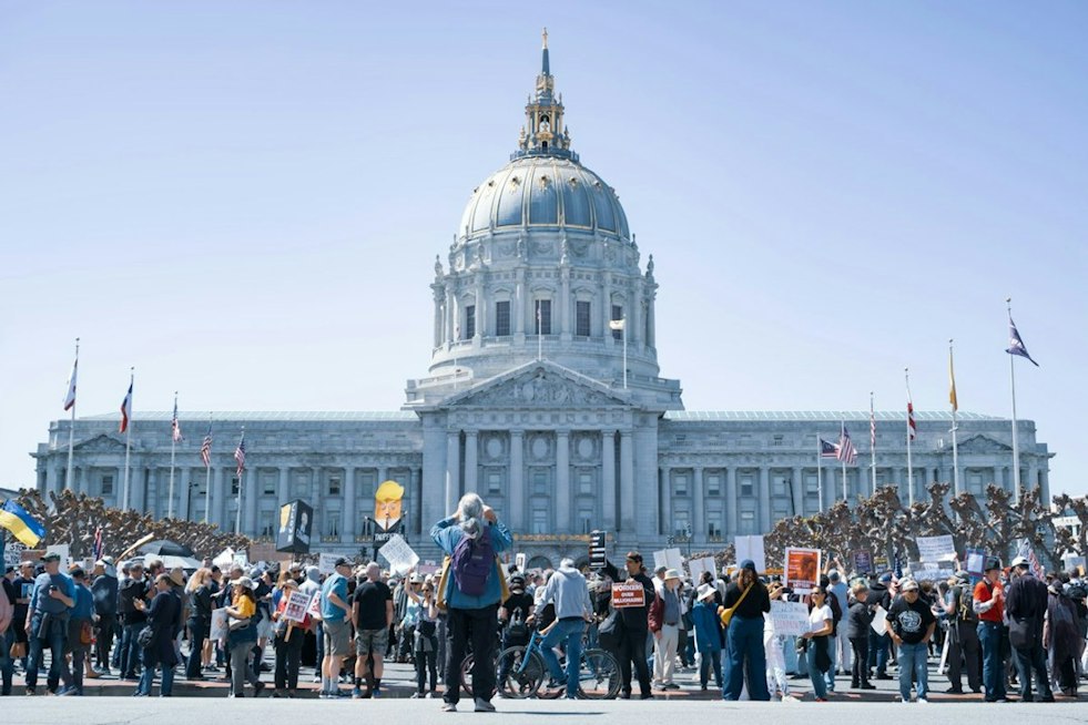 About Two Dozen Protesters Demand AI Freeze Outside OpenAI's Mission Bay Office