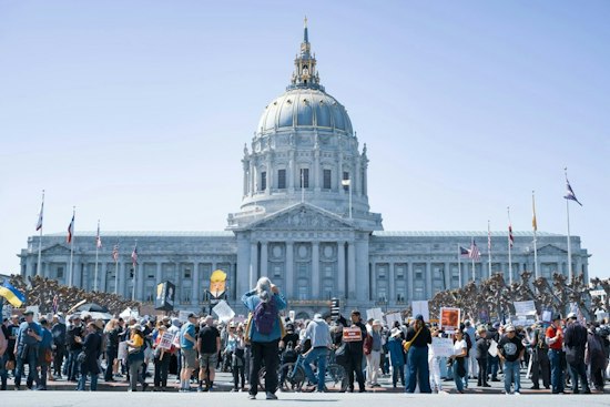 About Two Dozen Protesters Demand AI Freeze Outside OpenAI's Mission Bay Office
