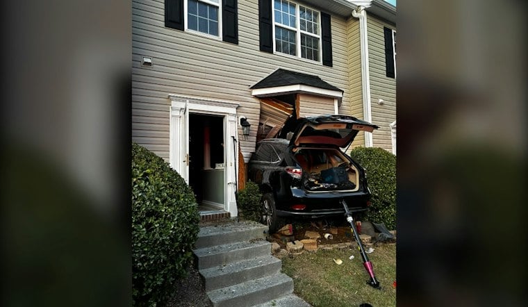 Apex Couple Crashes Car Into Their Own Townhome, Walks Away With Minor Injuries