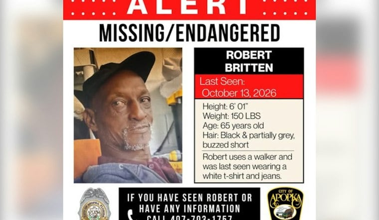 Apopka Man, 65, Who Needs a Cane Missing Since Last Tuesday, Police Say