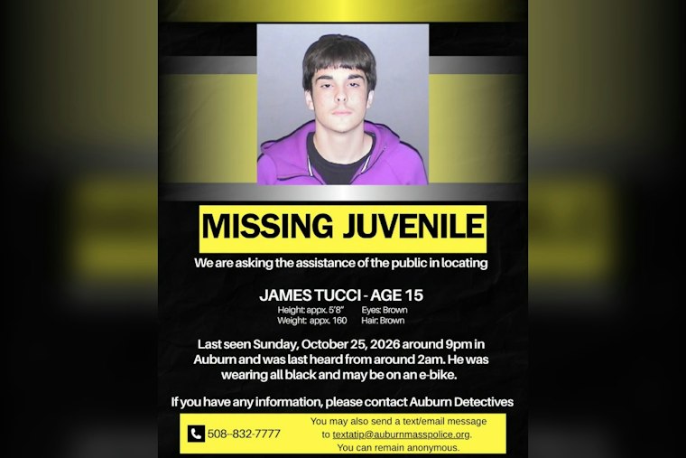 Auburn Police Search for Missing 15-Year-Old Last Seen Sunday Night