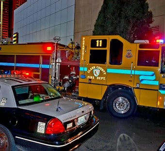 Battery Fire Breaks Out Across From Las Vegas Elementary School Before Dawn