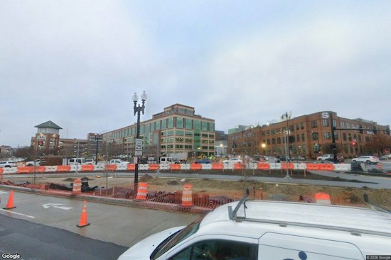 Bright-Red Curve Sculpture Honors Negro Leagues Pitcher at NoMa Plaza