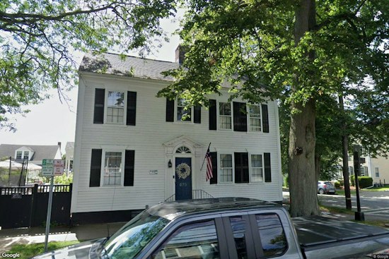 Car Wedges Into Bristol's 1751 Jeremiah Wilson House, Shreds Historic Lawn