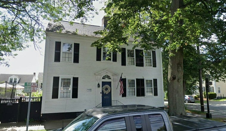 Car Wedges Into Bristol's 1751 Jeremiah Wilson House, Shreds Historic Lawn