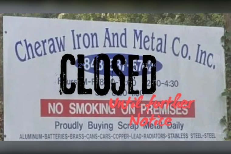 Cheraw Scrap Yard Shut Down After Thousands of Pounds of CSX Railroad Materials Found