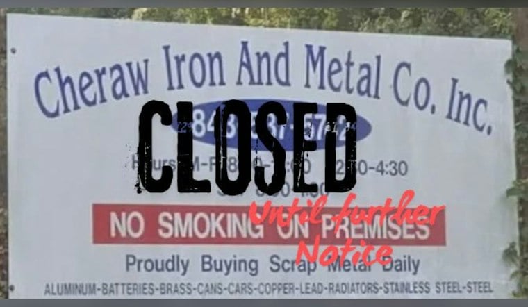 Cheraw Scrap Yard Shut Down After Thousands of Pounds of CSX Railroad Materials Found