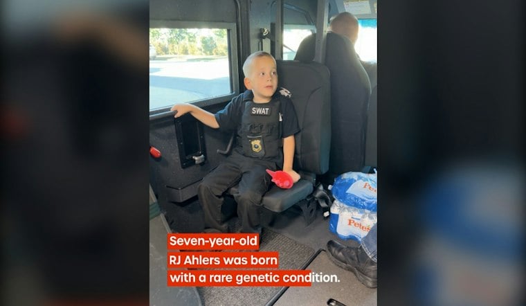 Chicago SWAT Makes 7-Year-Old Ohio Boy an Honorary Member on His Coin Tour