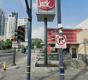 Downtown San Diego Jack in the Box Sprinklers Soak Customers, Warn 'The Clown Is Watching'