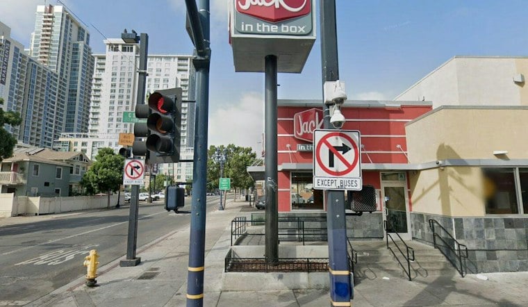 Downtown San Diego Jack in the Box Sprinklers Soak Customers, Warn 'The Clown Is Watching'