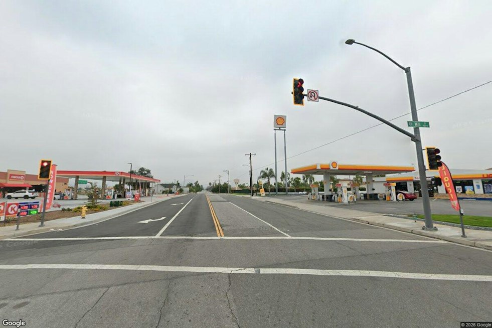 Driver Flees on Foot After Killing San Bernardino Pedestrian, Crashing Truck Into Palm Tree