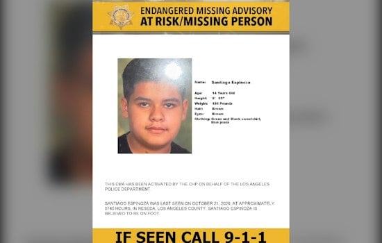 Endangered Missing Advisory Issued for Person Last Seen in Reseda