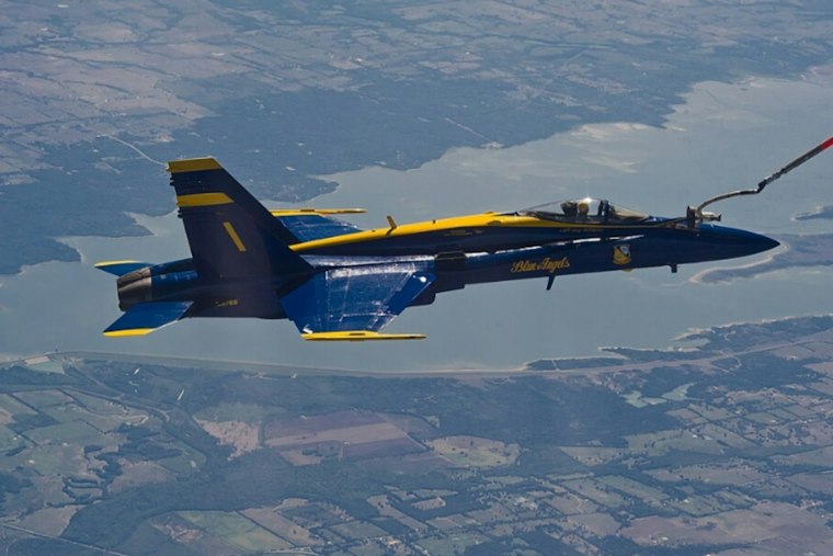 Fayetteville Firefighter Trades Fire Truck for Blue Angels Cockpit This Week