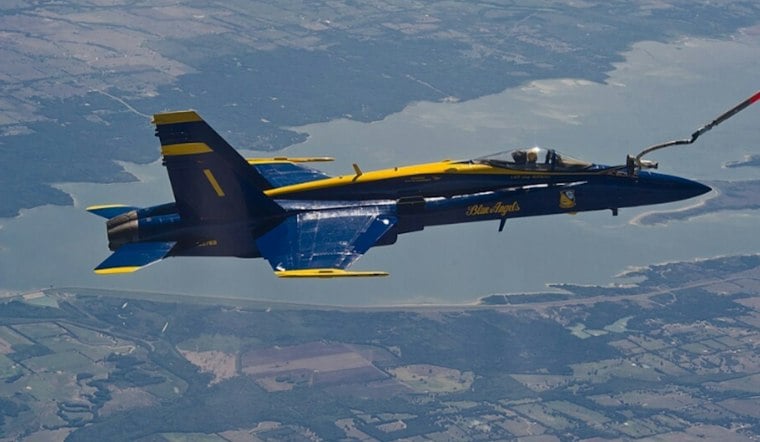 Fayetteville Firefighter Trades Fire Truck for Blue Angels Cockpit This Week