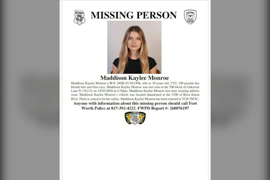Fort Worth Police Search for Missing Woman, 30, After Car Found Abandoned