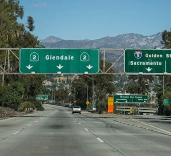 Glendale Freeway Crash Kills Man, 33, as Work Truck Barrel-Rolls on 2