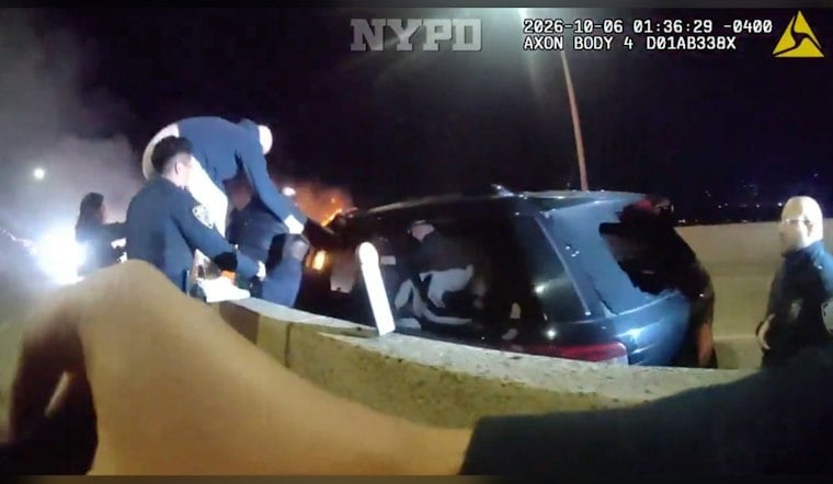 Good Samaritan, NYPD Officers Pull Man From Wreck in Henry Hudson Crash
