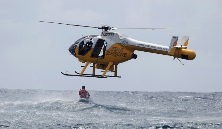 HFD Airlifts Injured 59-Year-Old Dirt Bike Rider From Kahuku Trail