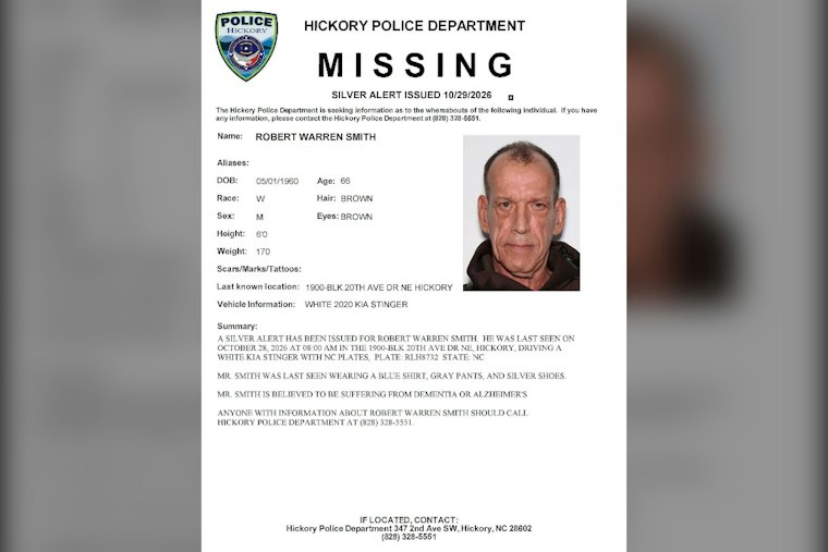 Hickory Silver Alert Issued for 66-Year-Old Driver