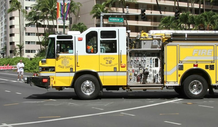 Honolulu Firefighters Pull Three From Burning Punchbowl Apartment