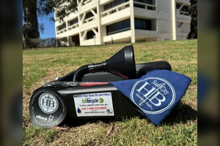 Huntington Beach Public Works Brings Free Oil Recycling Kits to Golden West Car Show