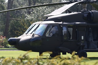 Influencer's Black Hawk Helicopter Turns Up Parked on Dirt Lot in South Las Vegas