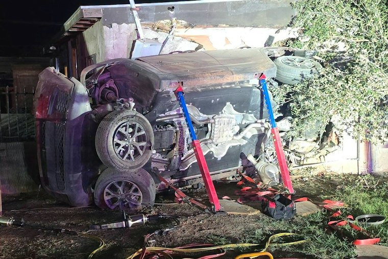 Jeep Rolls Off Eloy Road, Slams Into Home as Driver Fights for Life