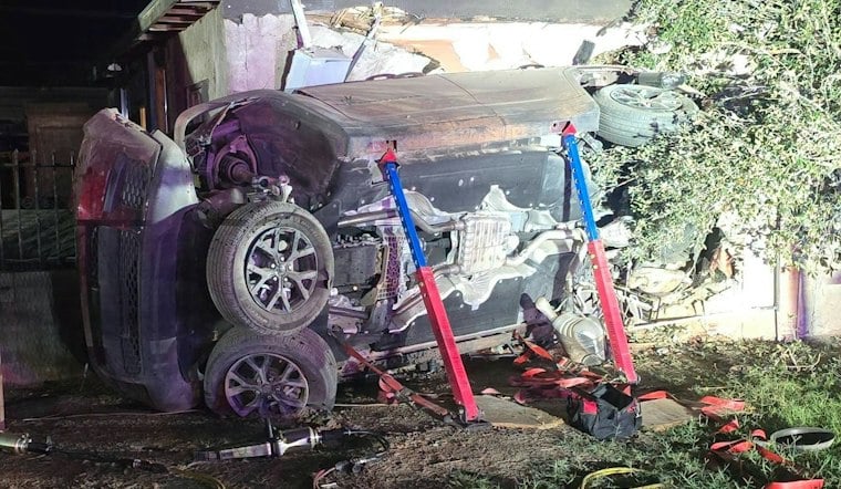 Jeep Rolls Off Eloy Road, Slams Into Home as Driver Fights for Life