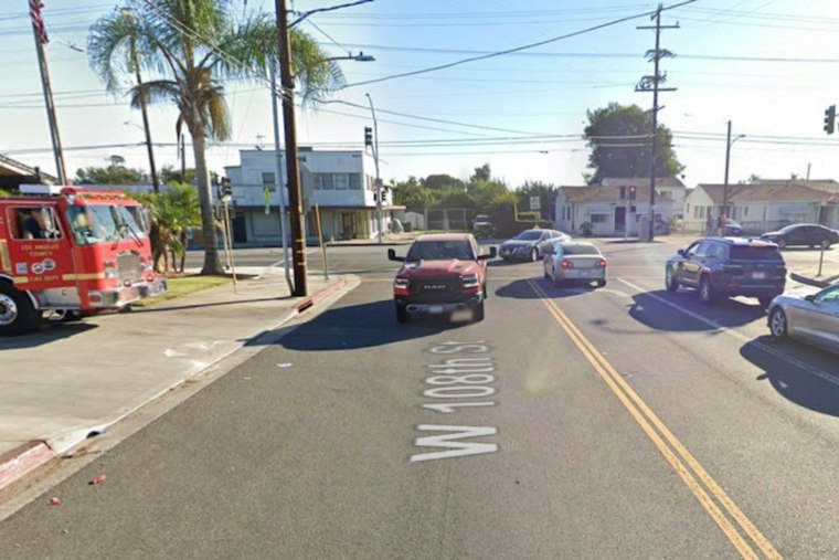LAFD Rig Flips On 108th Street In South LA, Two Firefighters Hospitalized