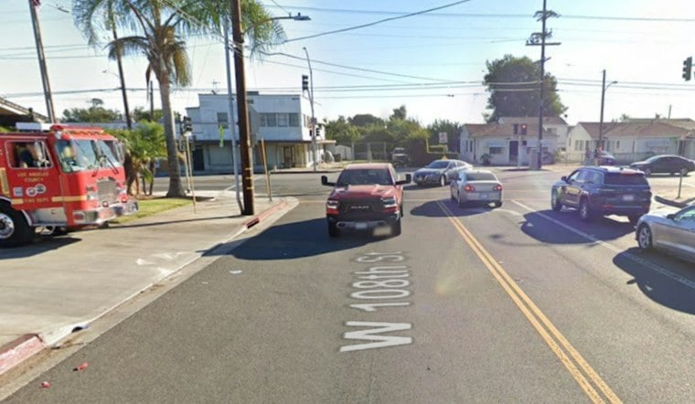 LAFD Rig Flips On 108th Street In South LA, Two Firefighters Hospitalized