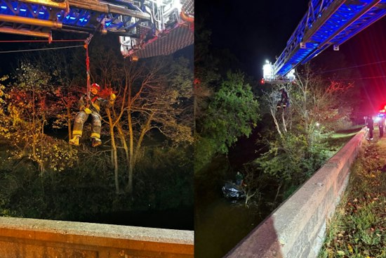 Lebanon Crews Rope-Rescue Driver Stranded Atop Car in Prairie Creek