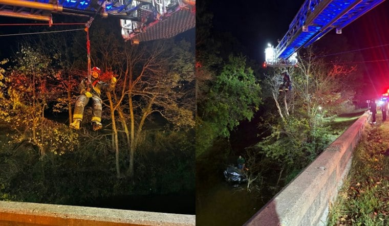 Lebanon Crews Rope-Rescue Driver Stranded Atop Car in Prairie Creek