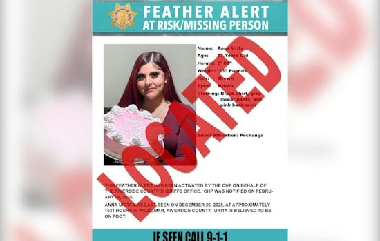 Missing Temecula Teen Anna Urita Found, Feather Alert Called Off