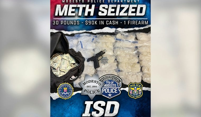 Modesto Drug Raid Nets 30 Pounds of Meth, $90K Cash, Arrest