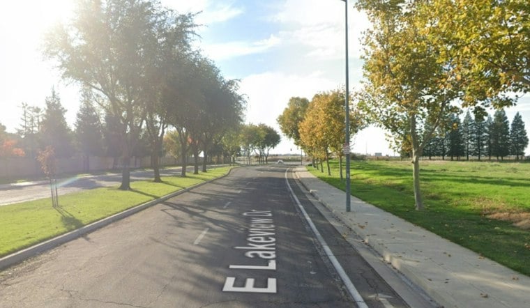 North Fresno Car Smashes Through Fence, Lands on Lakeview Drive Dock