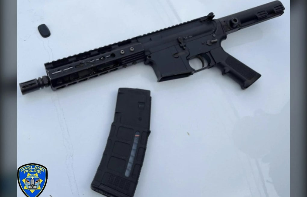 Oakland Suspect Ditches AR-Style Pistol Before Area 5 Officers Nab Him