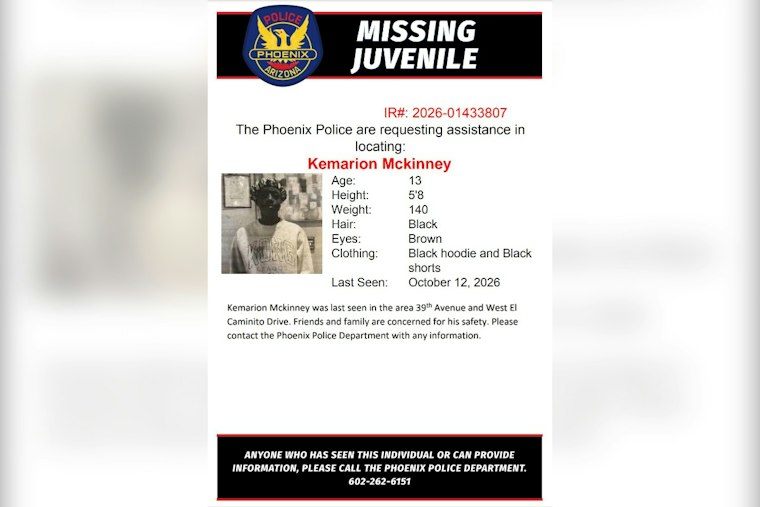 Phoenix Police Search for Missing 13-Year-Old Kem Arion McKinney