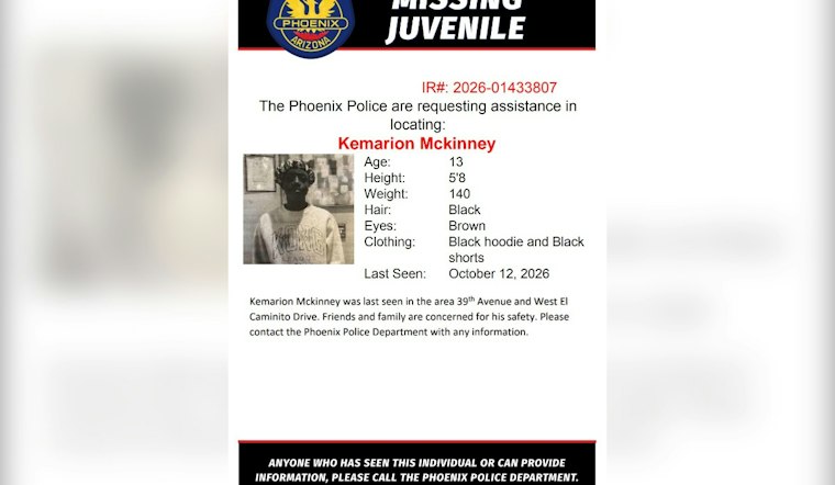 Phoenix Police Search for Missing 13-Year-Old Kem Arion McKinney