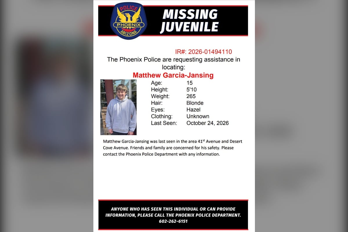 Missing Phoenix Teen Matthew Garcia-Jansing, 15: Police Seek Help