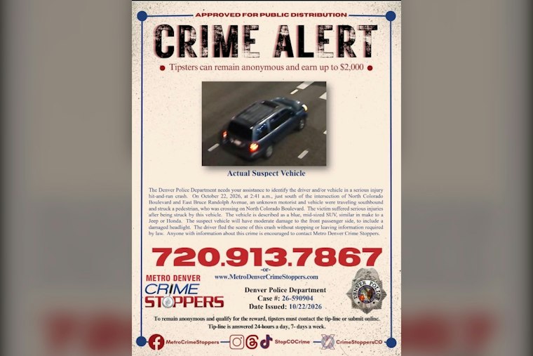 Police Seek Driver After Denver Hit-and-Run Seriously Injures Pedestrian