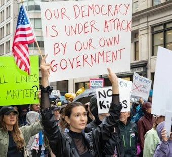 Raleigh's 'No Kings' Rallies Trade Protest Signs for Early-Voting Push