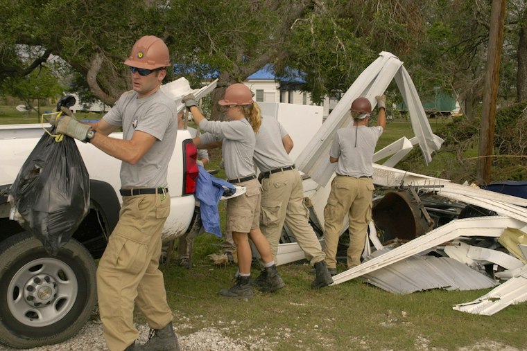 Roebuck Debris Truck Ends Up in Front Yard