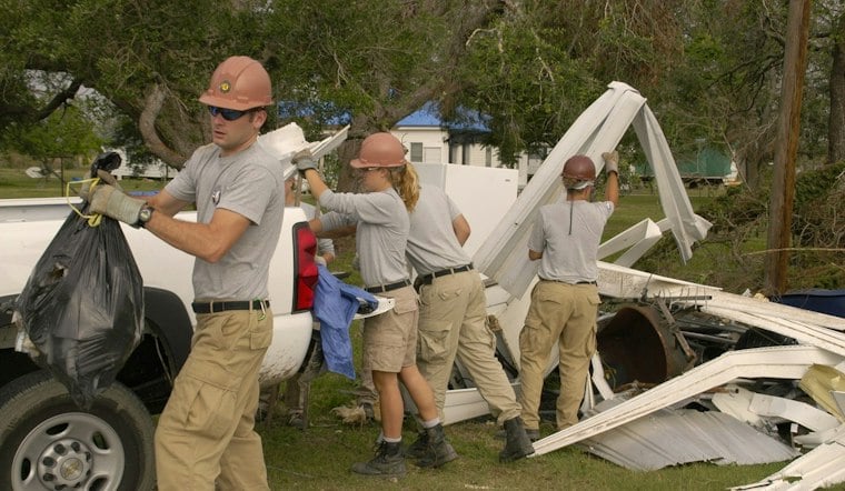 Roebuck Debris Truck Ends Up in Front Yard