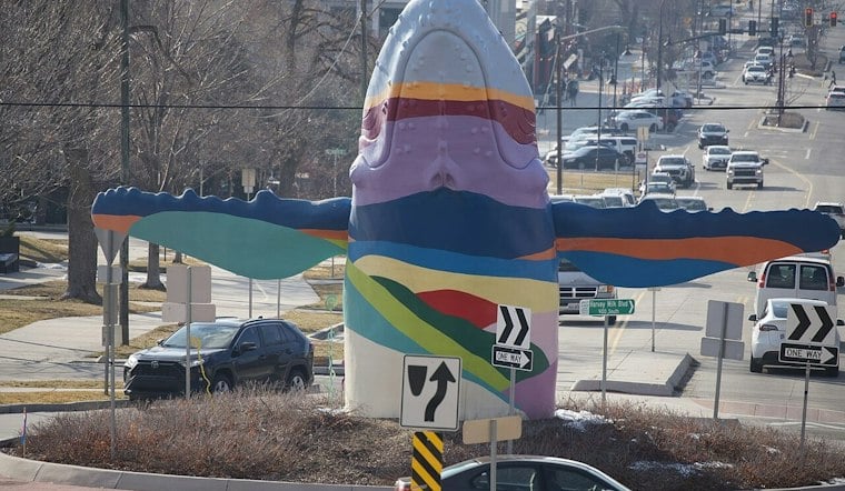 Salt Lake's 9th and 9th Whale Gets New Eyes, Neighborhood Throws It a Party