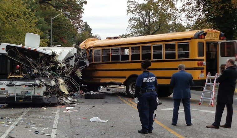 School Bus and Garbage Truck Collide on Jacksonville's University Boulevard