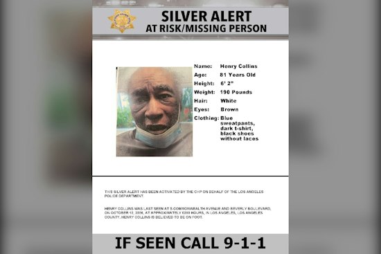 Silver Alert Issued for 81-Year-Old Henry Collins Missing in Los Angeles