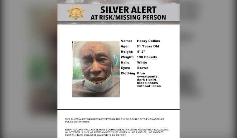 Silver Alert Issued for 81-Year-Old Henry Collins Missing in Los Angeles