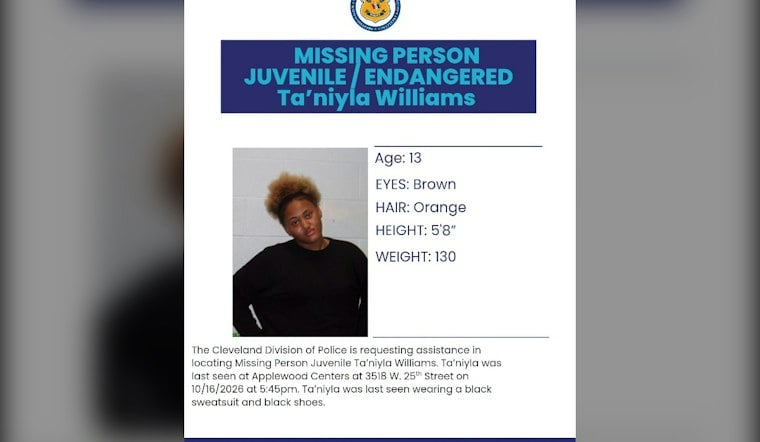Ta’Niyla Williams, 13, Missing Since Oct. 16