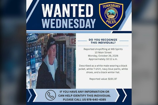 Tewksbury Police Seek Help Identifying MB Spirits Shoplifting Suspect